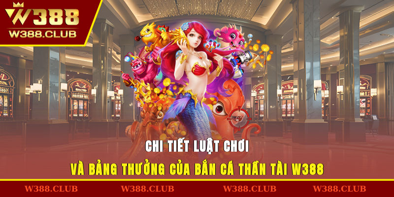 Chi tiết luật chơi và bảng thưởng của bắn cá Thần Tài W388